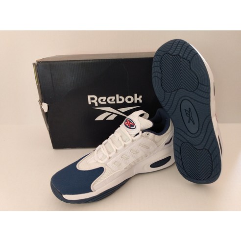 리복 솔루션 미드 농구화 남성 사이즈 9.5 화이트 네이비 레드 아이버슨 GY0935 Reebok Solution