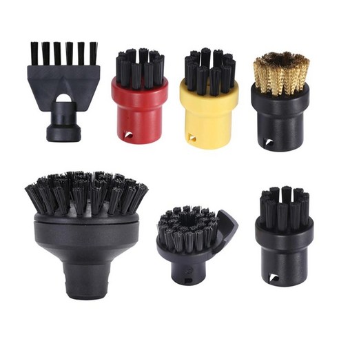 Karcher SC1 SC3 SC4 대형 라운드 브러시 청소 브러시 용 7pcs 라운드 브러시 스프링클러 노즐 헤드, 40x20mm, 플라스틱, 여러 가지 빛깔의