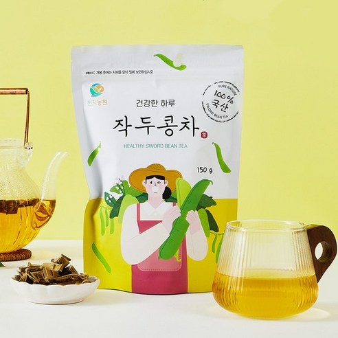 3+1 천지농원 무농약 작두콩차 150g (총 600g), 1개입, 4개