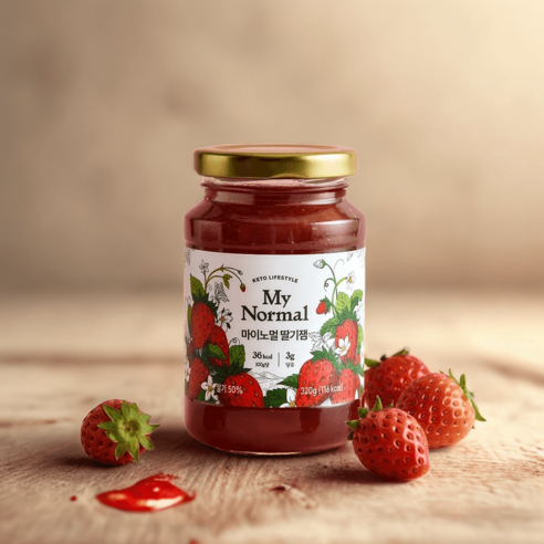 마이노멀 저당 저칼로리 딸기잼 (딸기쨈), 2. 저당 블루베리잼, 320g, 1개