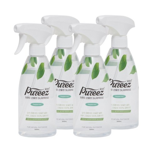 편백수가 아니라 진짜 피톤치드 퓨리즈 피톤치드 페퍼민트 스프레이500ml, 4개, 500ml