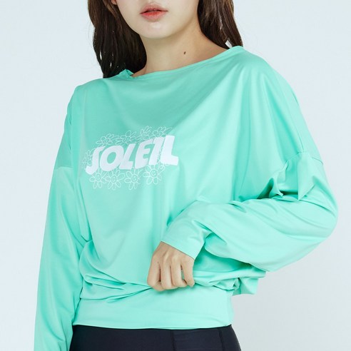 에리페 여성용 솔라 가오리핏 래쉬가드 상의, 피스타치오