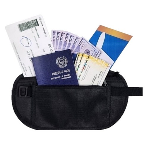 해외여행 복대 힙색 여권 지갑 수납 소매치기 도난방지 허리 가방