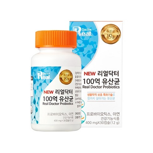 리얼닥터 NEW 100억 유산균 세계특허14종유산균 프로바이오틱스 400mgx30캡슐  30캡슐, 1통