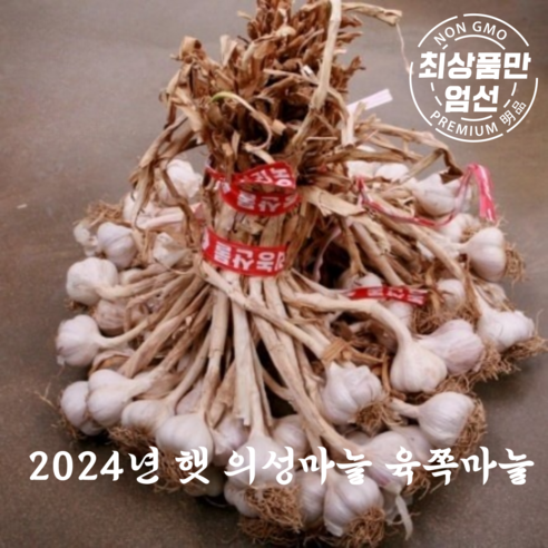 햇 의성마늘 최상품 한지형 육쪽마늘 통마늘 국산마늘 저장마늘 한접, 1개, 5kg(한접/100-120개내외/왕특6cm이상)