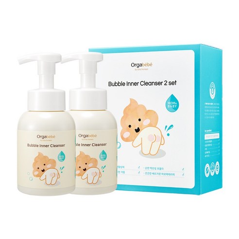 오가베베 버블 유아 청결제 300ml 아기 엉덩이 클렌저 똥버블 이너클렌저 Y존 여성 남아 여아 기저귀, 2개