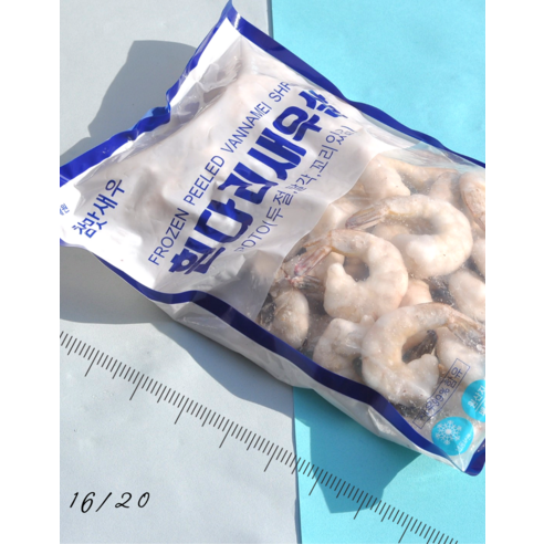 [특가 이벤트] 베트남산 칵테일새우 및 탈각새우 1kg (실중량 900g) 생 새우살 냉동, 특대 깐새우 및 흰다리새우살 1개