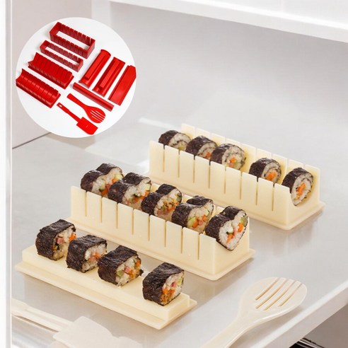 하트 삼각 김밥발 세트, 레드, 1세트
