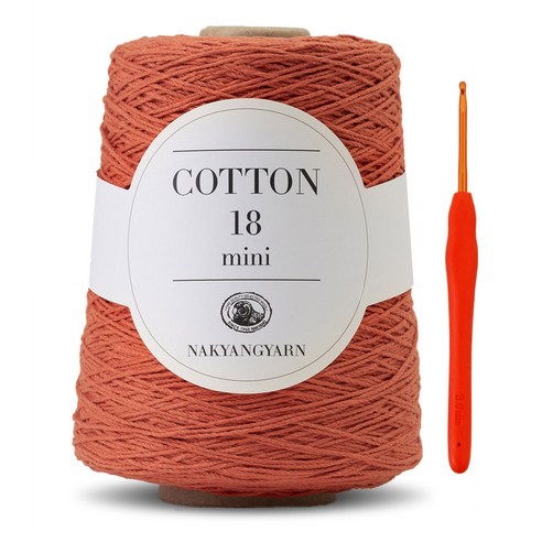 코튼18미니실(450g)x1볼+코바늘5/0호(3.0mm), 629_오렌지