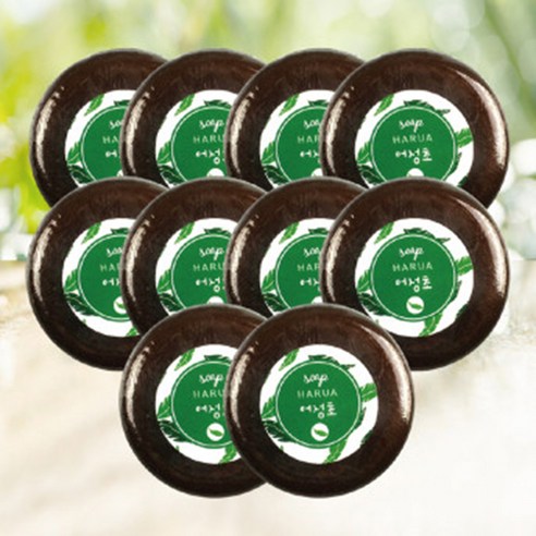 하루아 어성초 수제비누 사은품 클렌징 비누 허브향, 100g, 10개