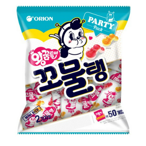 오리온 왕꿈틀이 꼬물탱 미니젤리 50p 600g, 1개