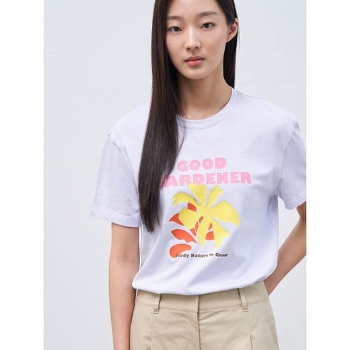 빈폴레이디스 Green 그래픽 라운드넥 반소매 티셔츠 스카이블루 BF4342N05Q 380955