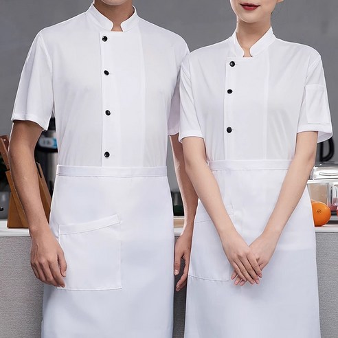 전체 메쉬 쿨 조리복 반팔 - 통기성 좋은 여름용 셰프복