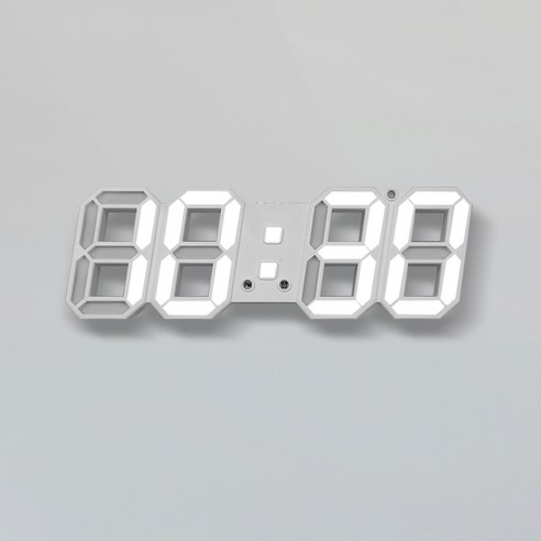 무소음벽시계 인테리어벽시계 탁상시계 인테리어시계 모던 심플 LEDWATCH-2400, 화이트