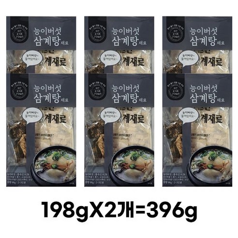 홈네이처 능이버섯 삼계탕 재료, 66g, 3개