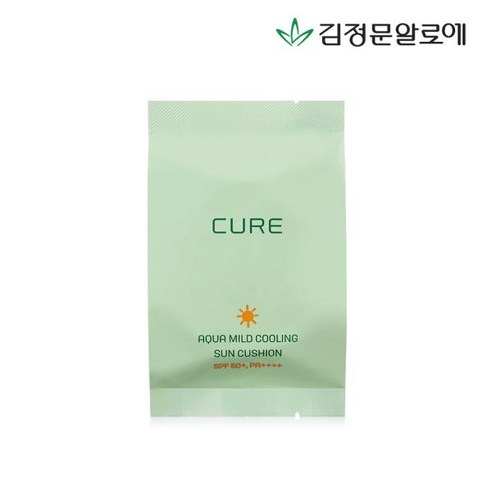 김정문알로에 아쿠아 마일드 쿨링 선쿠션 리필 SPF50+ PA++++, 25g, 3개