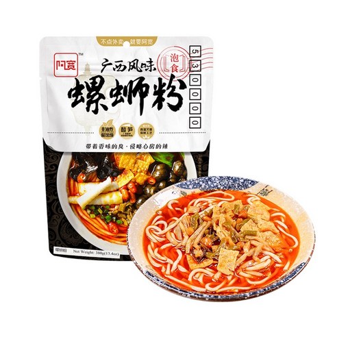 하이푸드 중국식품 아콴 광시 뤄스펀 중국쌀국수 380g, 5개