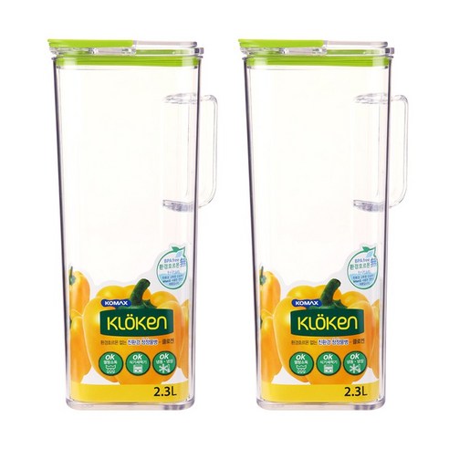 코멕스 청정물병 2p, Green, 2.3L