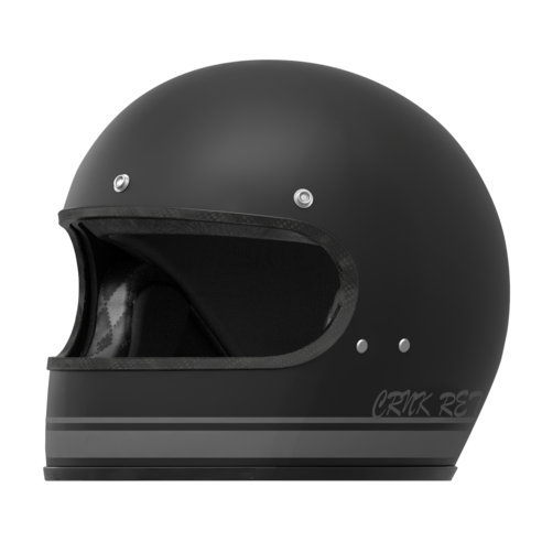 CRNK RETRO 3 크랭크레트로 3 클래식 풀페이스 오토바이 헬멧, [무광] 블랙