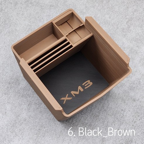 핏콘 xm3 컬러 감성 차량용 수납함 콘솔트레이, 6. Black_Brown(블랙_브라운)
