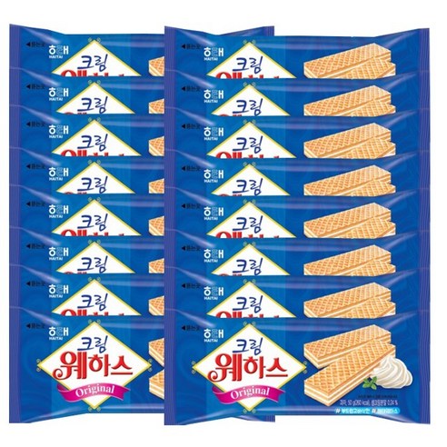 해태 웨하스 크림 50g x 16, 1세트