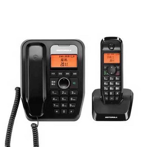 모토로라 유무선전화기 사무용 SC250A 빈티지 전화기, 블랙
