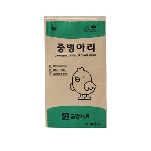 금강사료 중병아리용 산란 닭모이 사료 20kg, 1개 장어사료 금강사료 중병아리용 산란 닭모이 사료 20kg, 1개 장어사료
