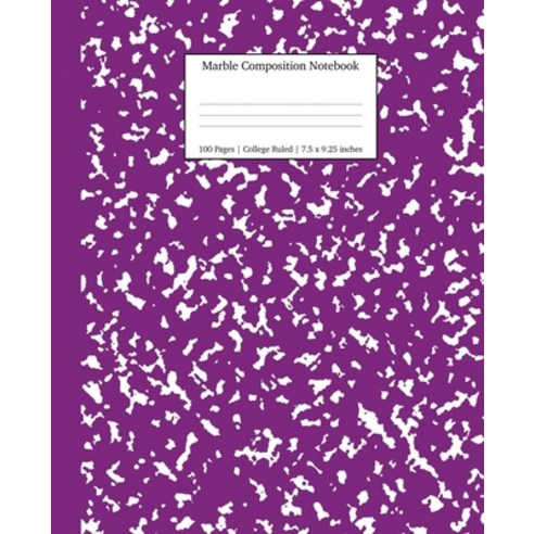 Marble Composition Notebook College Ruled: Purple Marble Notebooks School Supplies Notebooks for S... Paperback, Young Dreamers Press