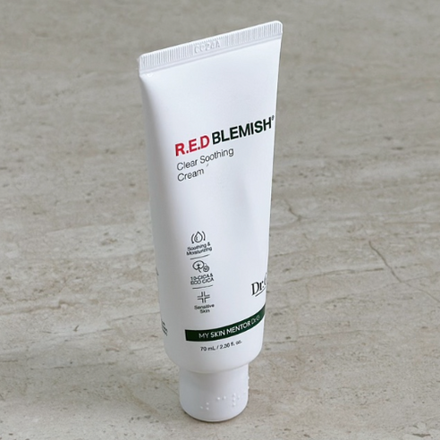 닥터지 레드 블레미쉬 클리어 수딩 크림 70ml DR.G RED BLEMISH CLEAR SOOTHING CREAM 튜브형 수분진정 롱래스팅 수분케어 부드러운발림성, 1개