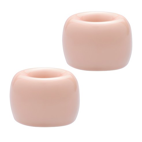 블럭마트 도자기 칫솔꽂이, 핑크, 2개