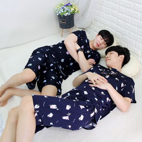 땀 걱정 없이 시원한 여름밤, 하랑이플 쿨 남성 잠옷으로 꿀잠 예약!