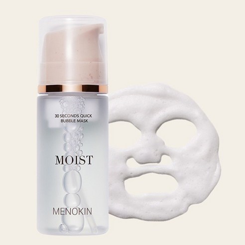 메노킨 30초 퀵 수분 물광 버블 마스크 모이스트, 2개, 95ml