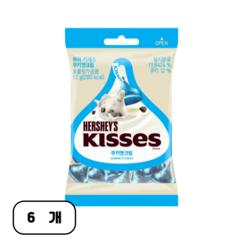 허쉬 키세스 쿠앤크크림, 52g, 30개