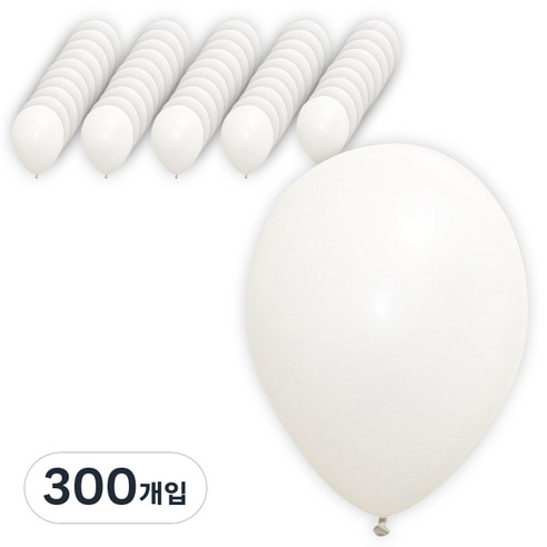 파티팡 라운드 풍선 30cm, 화이트, 300개입