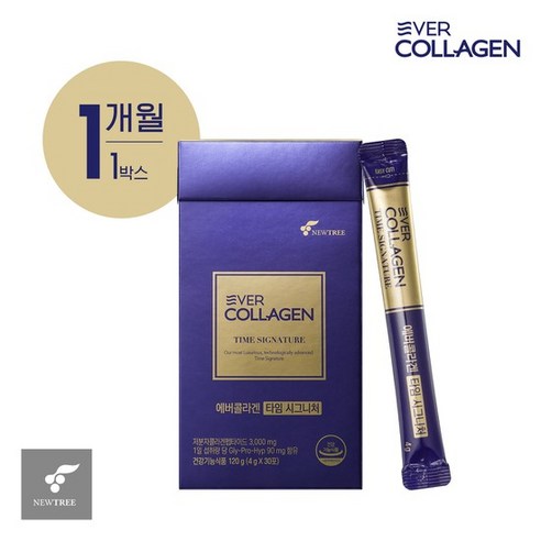 [단품]에버콜라겐 타임 시그니처 관절 연골 피부 콜라겐(30포X1박스), 1개, 120g