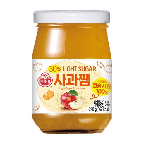 오뚜기 Light sugar 사과쨈, 290g, 1개