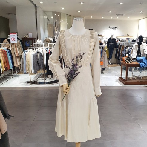 [올리브데 올리브] 플리츠장식 뒷밴딩 원피스 yw1so315 91(1784114)