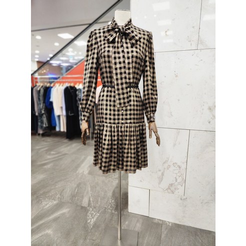 모조에스핀 골드펄 체크 원피스 J213MSE005(1952390)