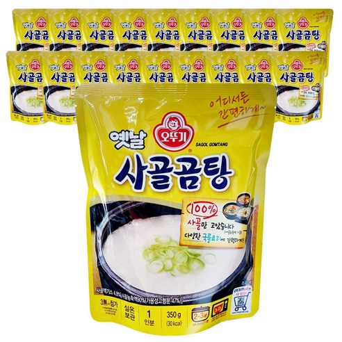 오뚜기 옛날 사골곰탕 국물, 350ml, 19개