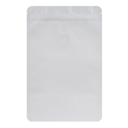 테리장 고급형 아로마밸브 지퍼스탠드 커피 원두 봉투 200g 무광 화이트, 100개