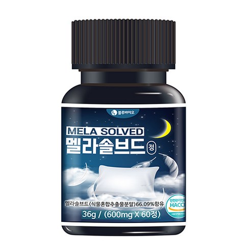   식물성 멜라토닌 멜라솔브드 600mg 60정 2개월분, 1개