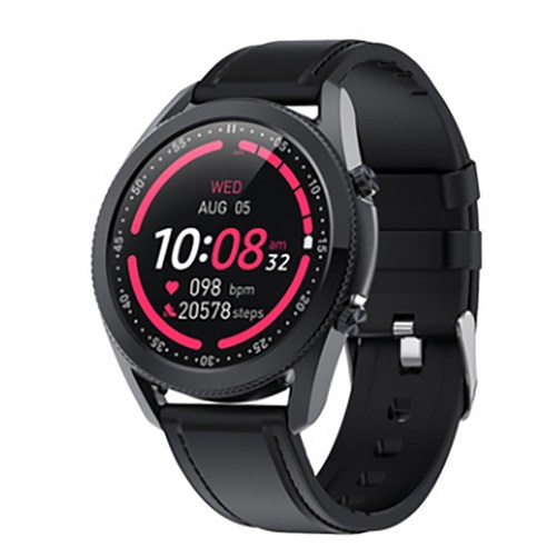 AFBEST 1.3인치 스마트 시계 남성 전체 연락처 피트니스 트래커 IP67 방수 여성 GTS Smartwatch, 검정, 블루투스