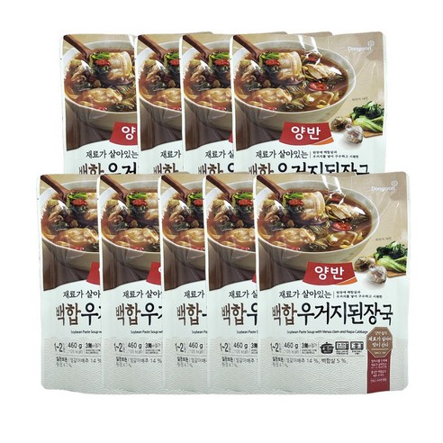 <올따옴> 동원 국탕류 양반 백합 우거지 된장국 460g 9개, 1개