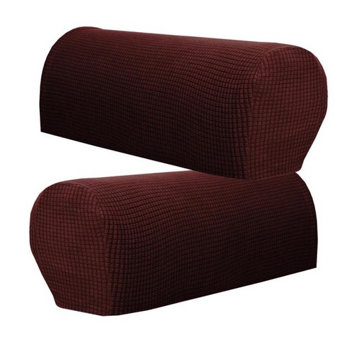 2pcs 빨 소파 팔걸이 커버 settee 소파 암 슬립 커버 프로텍터 블랙, 다크 커피, 폴리 에스터