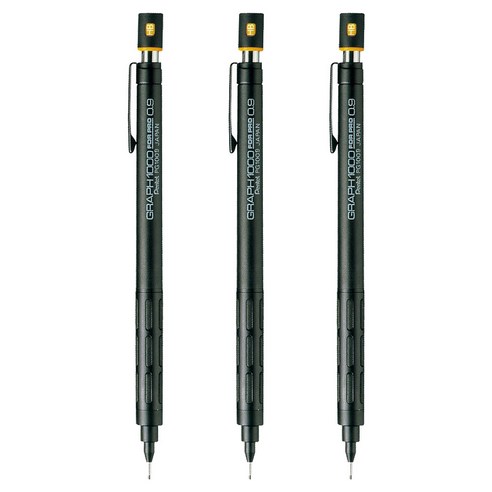 펜텔 그래프 1000 포 프로 샤프, 0.9mm, 3개