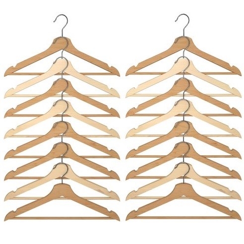 [이케아] 원목 나무 옷걸이 - 부메랑 2세트 (16개) / 내추럴 검정 / Natural Black / Clothes Hanger - Bumerang, 내추럴 (Natural)