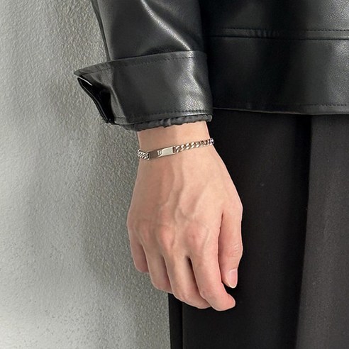 치트키 남녀공용 커플 레오드 바 체인 심플 팔찌