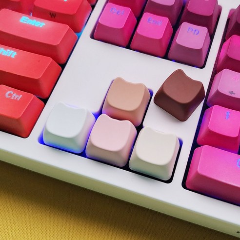 냥이 키보드 무각 PBT 키캡으로 키보드에 귀여움과 개성을 더하다