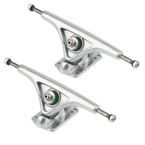 Etase PLATEER 2Pcs 일반 7 인치 스케이트 보드 브래킷 트럭 액세서리 충격 방지 부품 실버, 은