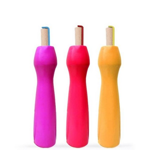양모펠트 DIY 만들기 IMZAY 다채로운 나무 손잡이 바늘 펠트 도구 용품 초보자용 울 도구 키트 3 가지 크기, 3pcs_2